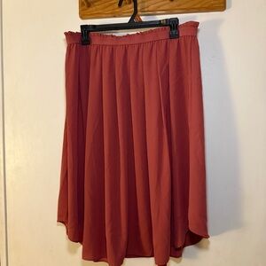 LOFT A-Line Skirt in Deep Rose